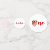 Strawberry First Birthday Berry Sweet Konfetti (Rückseiten)