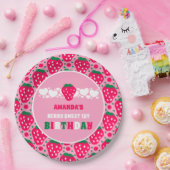 Strawberry First Birthday Celebration Pappteller (Party)