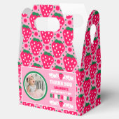 Strawberry First Birthday Celebration Photo Geschenkschachtel (Geöffnet)