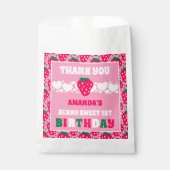 Strawberry First Birthday Celebration Thank You Geschenktütchen (Vorderseite)