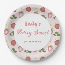 Strawberry First Birthday Girl Party