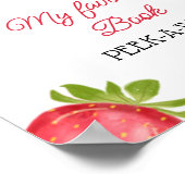 Strawberry First Birthday Milestone Poster (Ecke)