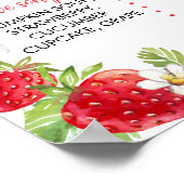 Strawberry First Birthday Milestone Sign Poster (Ecke)