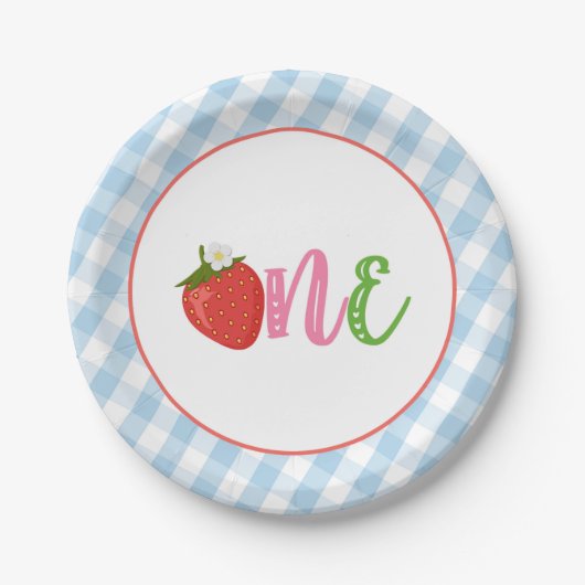 Strawberry First Birthday Paper Teller - ONE - LB (Vorderseite)