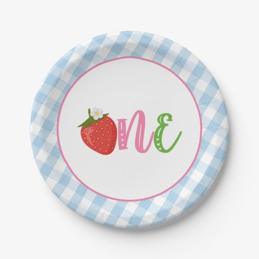 Strawberry First Birthday Paper Teller - ONE - LBP (Vorderseite)