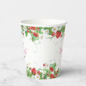 Strawberry First Birthday Pappbecher (Rechts)