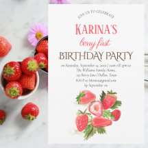 Strawberry First Birthday Party Berry 1.