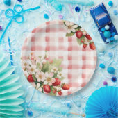 Strawberry First Birthday Party Berry Pappteller (Party)