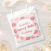 Strawberry First Birthday Party Geschenktütchen (Ausgeschnitten)
