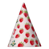 Strawberry First Birthday Party Hat Partyhütchen (Rechts)