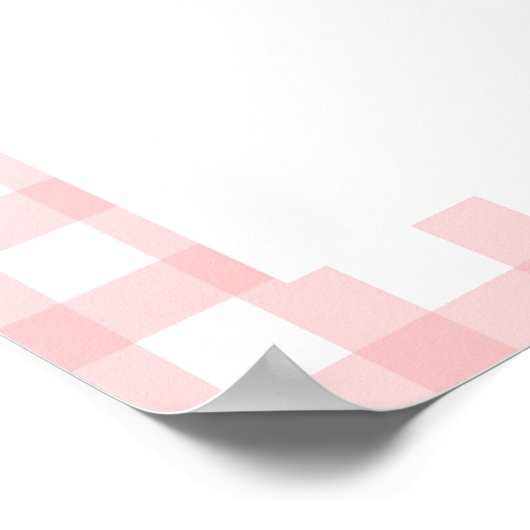 Strawberry First Birthday Pink Berry Willkommen Poster (Ecke)