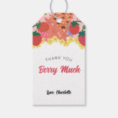 Strawberry First Birthday Vielen Dank für Ihr Inte Geschenkanhänger (Vorderseite)