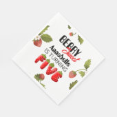 Strawberry Five Geburtstag Serviette (Ecke)