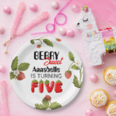 Strawberry Five zum Geburtstag Pappteller (Party)