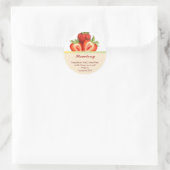 Strawberry Flavor Labels Runder Aufkleber (Tasche)