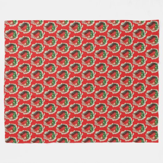 Strawberry Fleece Blanket (Vorderseite (Horizontal))