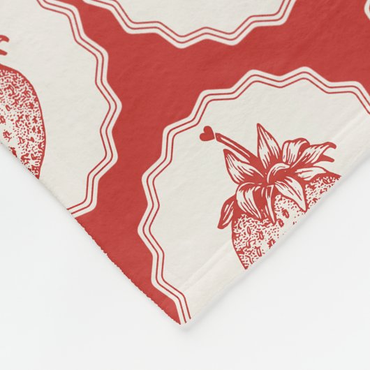 Strawberry Fleecedecke (Ecke)