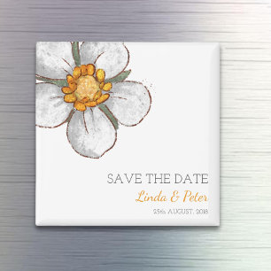 Strawberry Flower Hochzeit Termin vormerken Magnet