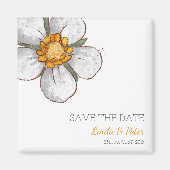 Strawberry Flower Wedding Save the Date Magnet (Vorne)