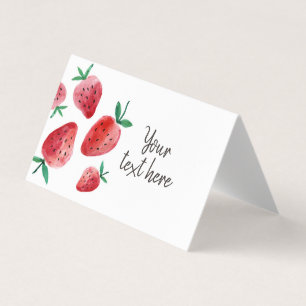 Strawberry Food Label Zent Berry Sweet Birthday Bu Visitenkarten