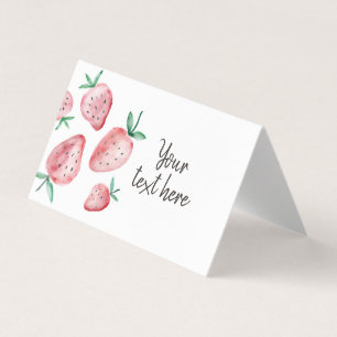 Strawberry Food Label Zent Berry Sweet Birthday Bu Visitenkarten
