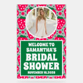 Strawberry Foto Brautparty Willkommen Mattiert Acrylschild (Vorderseite)