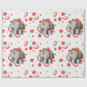 Strawberry-Foto Geschenkpapier (Flach)