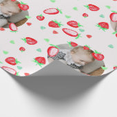Strawberry-Foto Geschenkpapier (Ecke)