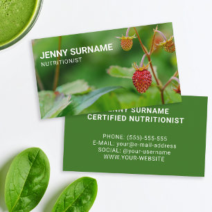 Strawberry Foto Health Coach und Nutritionist Visitenkarte