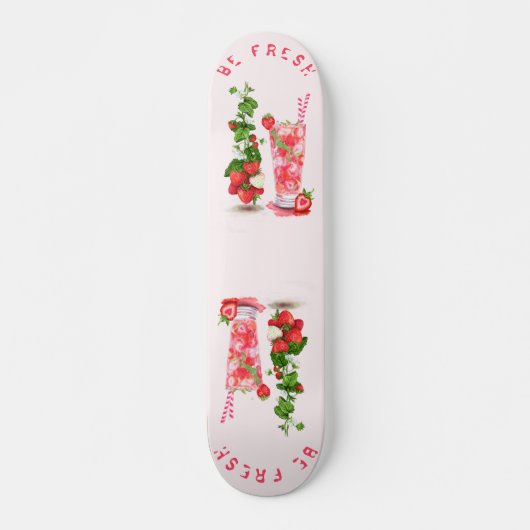 Strawberry Fresh Drink Skateboard (Vorne)