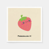 Strawberry Friend Serviette (Vorderseite)