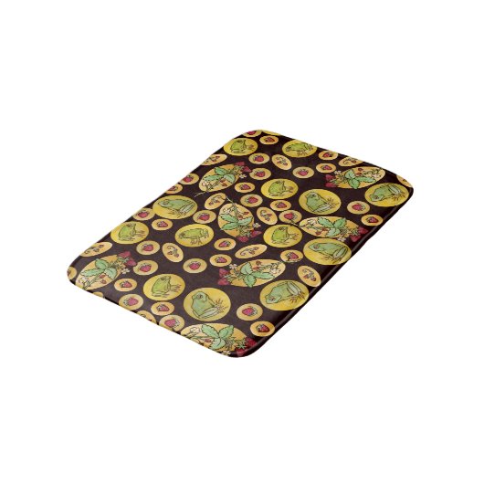 Strawberry Frogs Forever Badematte (Schrägansicht)