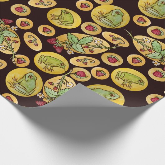 Strawberry Frogs Forever Geschenkpapier (Ecke)