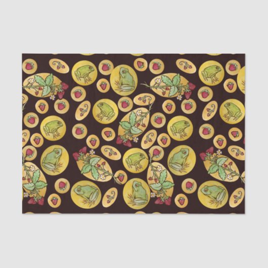 Strawberry Frogs Forever Seidenpapier (Vorderseite)