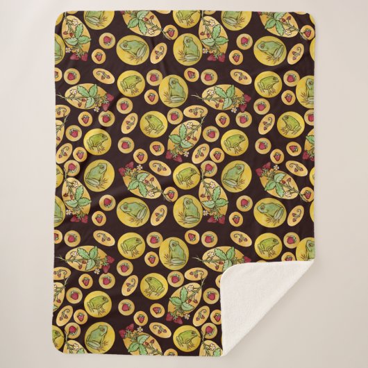 Strawberry Frogs Forever Sherpadecke (Vorderseite)