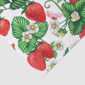 Strawberry Fruit and Strawberry Blossom Lebendig Seidenpapier (Ausschnitt)