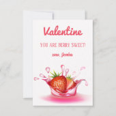 Strawberry Fruit Berry Sweet Valentinstag Mitteilungskarte (Vorderseite)