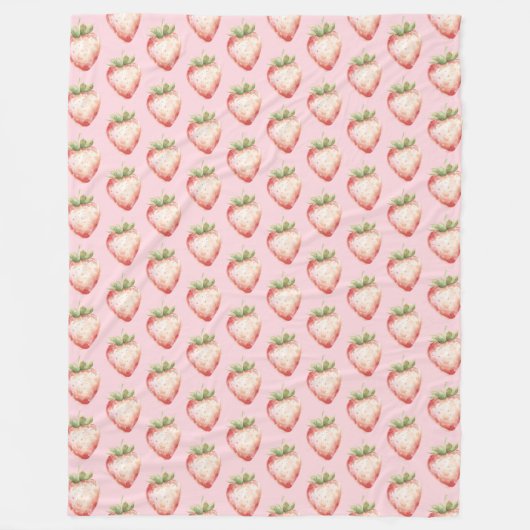 Strawberry Fruit Birthday Fleecedecke (Vorderseite)