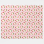 Strawberry Fruit Birthday Fleecedecke (Vorderseite (Horizontal))