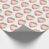 Strawberry Fruit Birthday Geschenkpapier (Ecke)