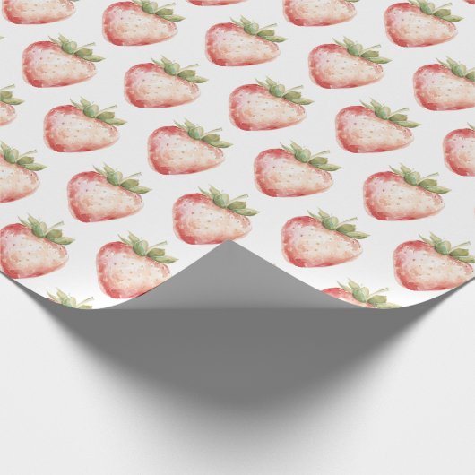 Strawberry Fruit Birthday Geschenkpapier (Ecke)