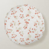 Strawberry Fruit Birthday Rundes Kissen (Rückseite)