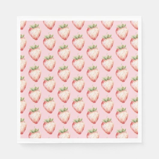 Strawberry Fruit Birthday Serviette (Vorderseite)