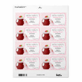 Strawberry Fruit Canning Jar Label | (Vorne)