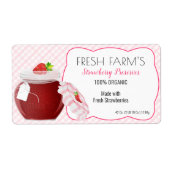 Strawberry Fruit Canning Jar Label | (Vorne)