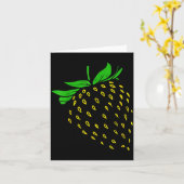 Strawberry Fruit Costume Simple Funny Party Karte (Gelbe Blume)