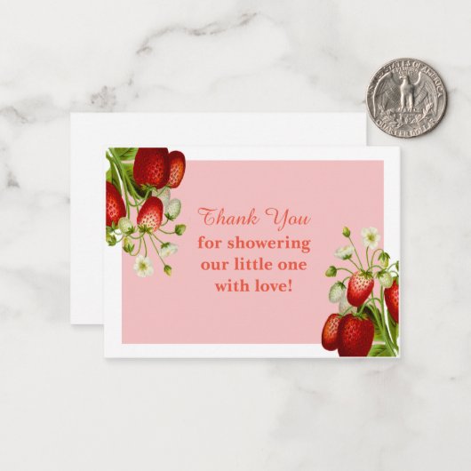 Strawberry Fruit Danke, Karten (Vorderseite/Rückseite Beispiel)