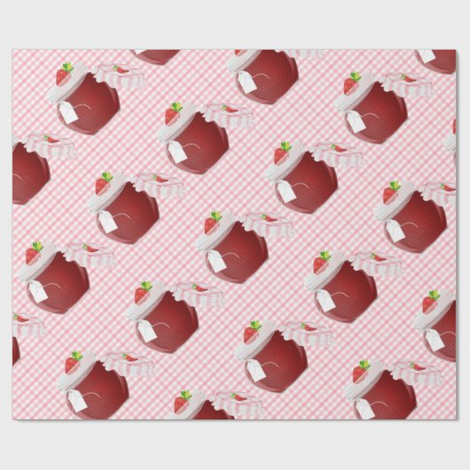 Strawberry Fruit Jam Geschenkpapier (Flach)