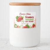 Strawberry Fruit Jam Jar Lebensmitteletikett (Vorderseite)