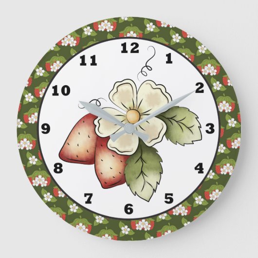 Strawberry Fruit Kitchen Wanduhr (Vorderseite)